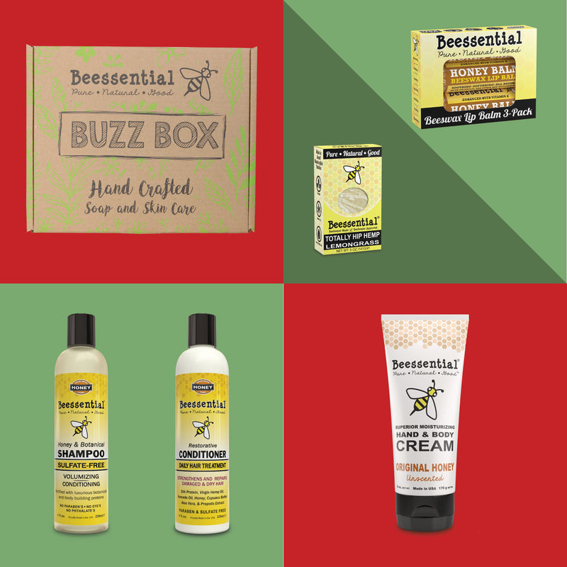 Natural Shower Gift Set with honey and essential oils.