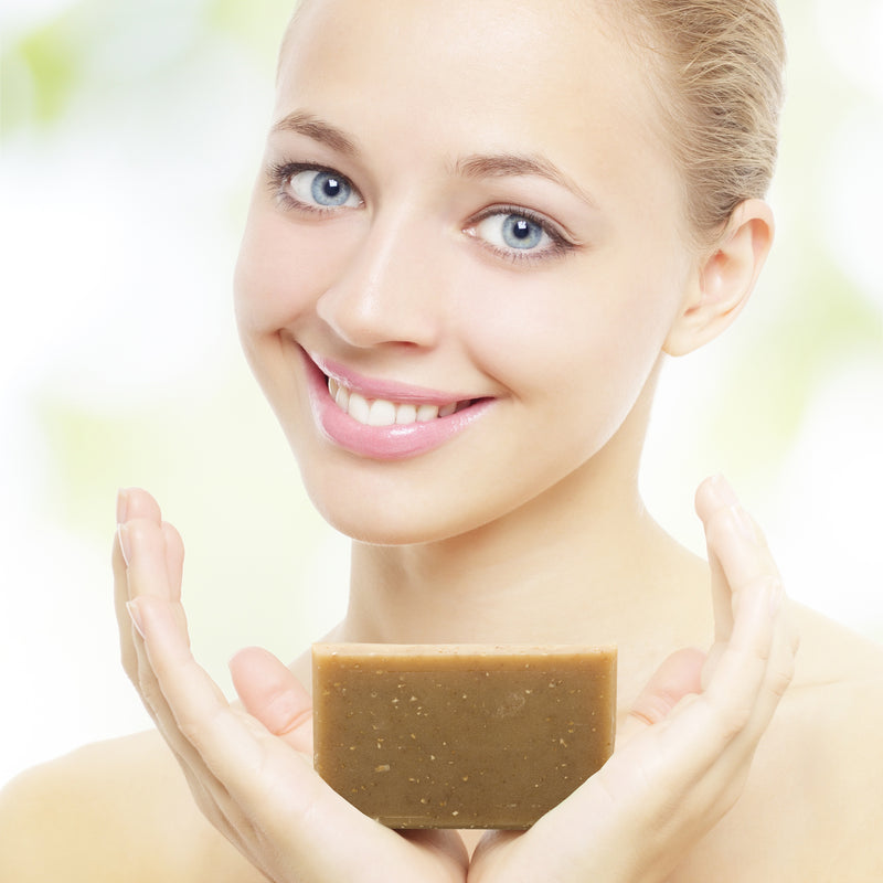 Beessential Honey & Oat Bar Soap - Handcrafted soap with honey and oatmeal for exfoliation and hydration