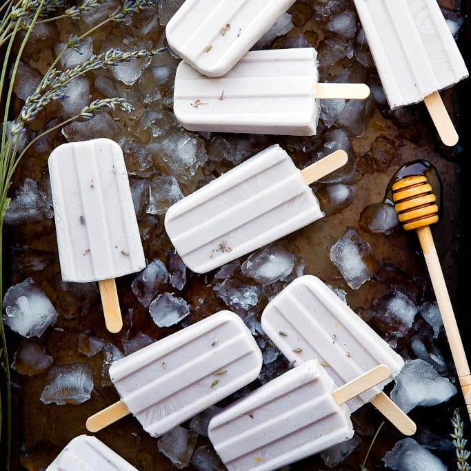 "Lavender Honey Popsicles | A Refreshing and Healthy Summer Treat with Natural Ingredients.