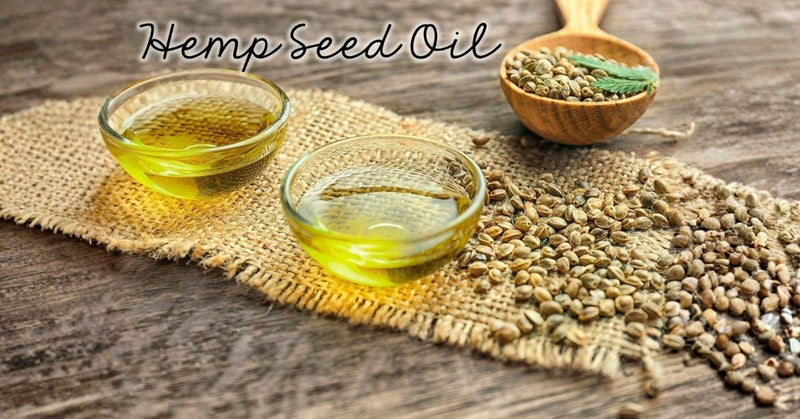Hemp seed and hemp seed oil on burlap.