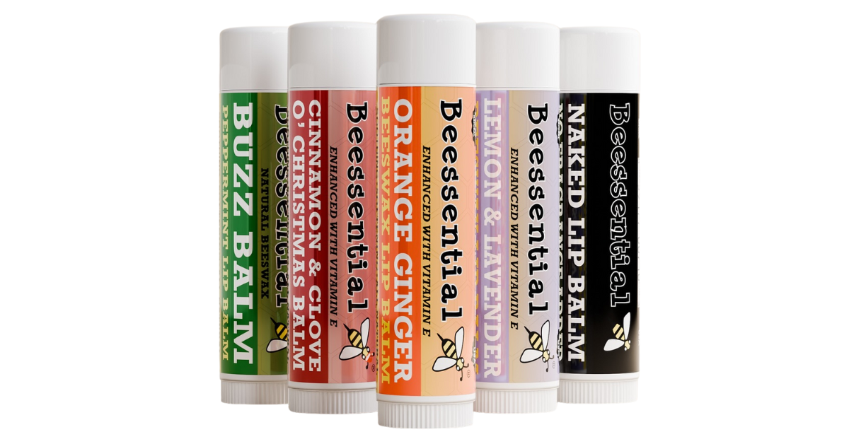 Picture of bees lip balm, vitamin b lip balm, natural chapstick.