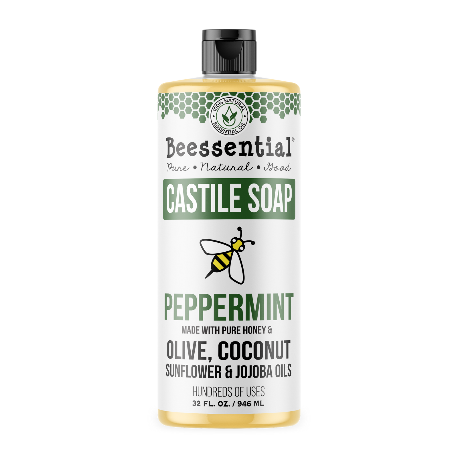 Beessential Peppermint Castile Soap – A natural, hydrating soap with a crisp peppermint scent for an energizing cleanse