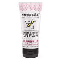 Beessential Grapefruit Rosemary Moisturizer tube - Invigorating citrus and herbal scent for dry skin care.