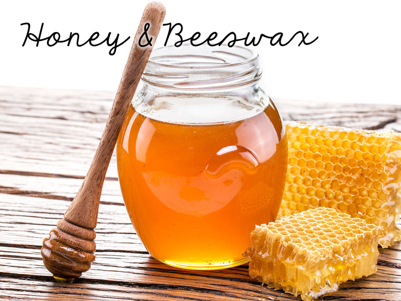 Honey and beeswax natural skincare ingredients