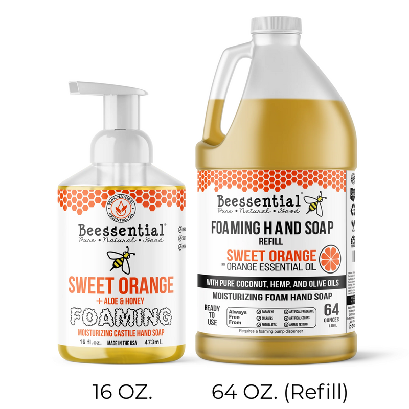 Beessential Sweet Orange Foaming Soap - Natural Hand Wash