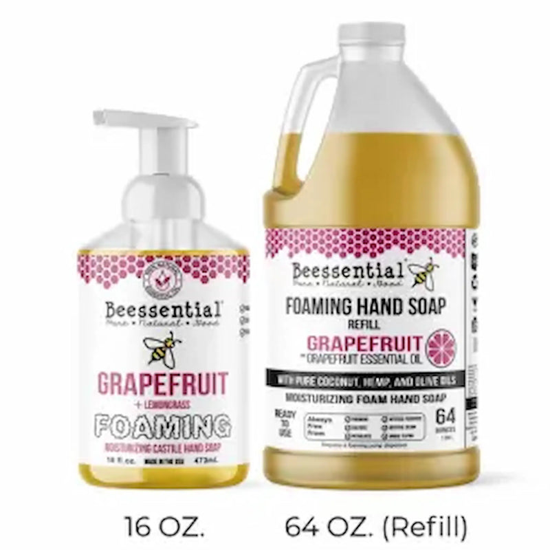 Grapefruit with Lemongrass Foaming Hand Soap - Refreshing & Zesty
