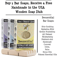 Buy 3 Beessential Bar Soap, Receive a Free Wooden Soap Dish - Beessential