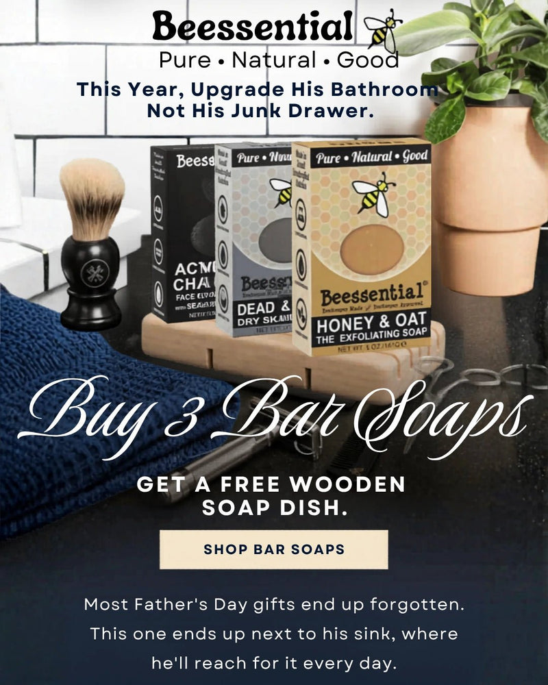 Buy 3 Beessential Bar Soap, Receive a Free Wooden Soap Dish - Beessential
