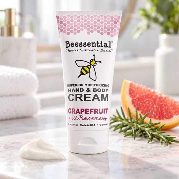 Grapefruit Rosemary Hand & Body Cream for Dry Skin - Beessential