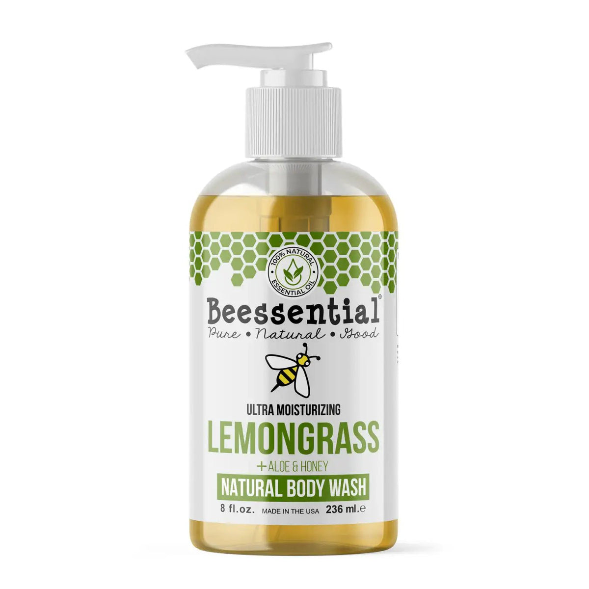 Lemongrass Body Wash (Natural & Hydrating) | Sulfate-Free - Beessential