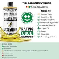 Natural Unscented Castile Soap – Moisturizing & Clean - Beessential