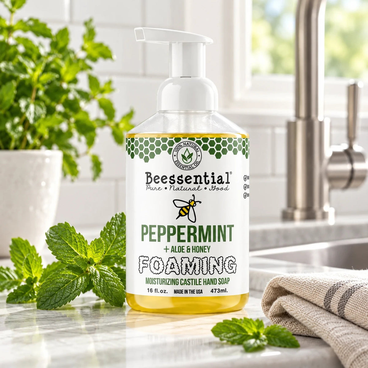 Peppermint Foaming Hand Soap - Beessential