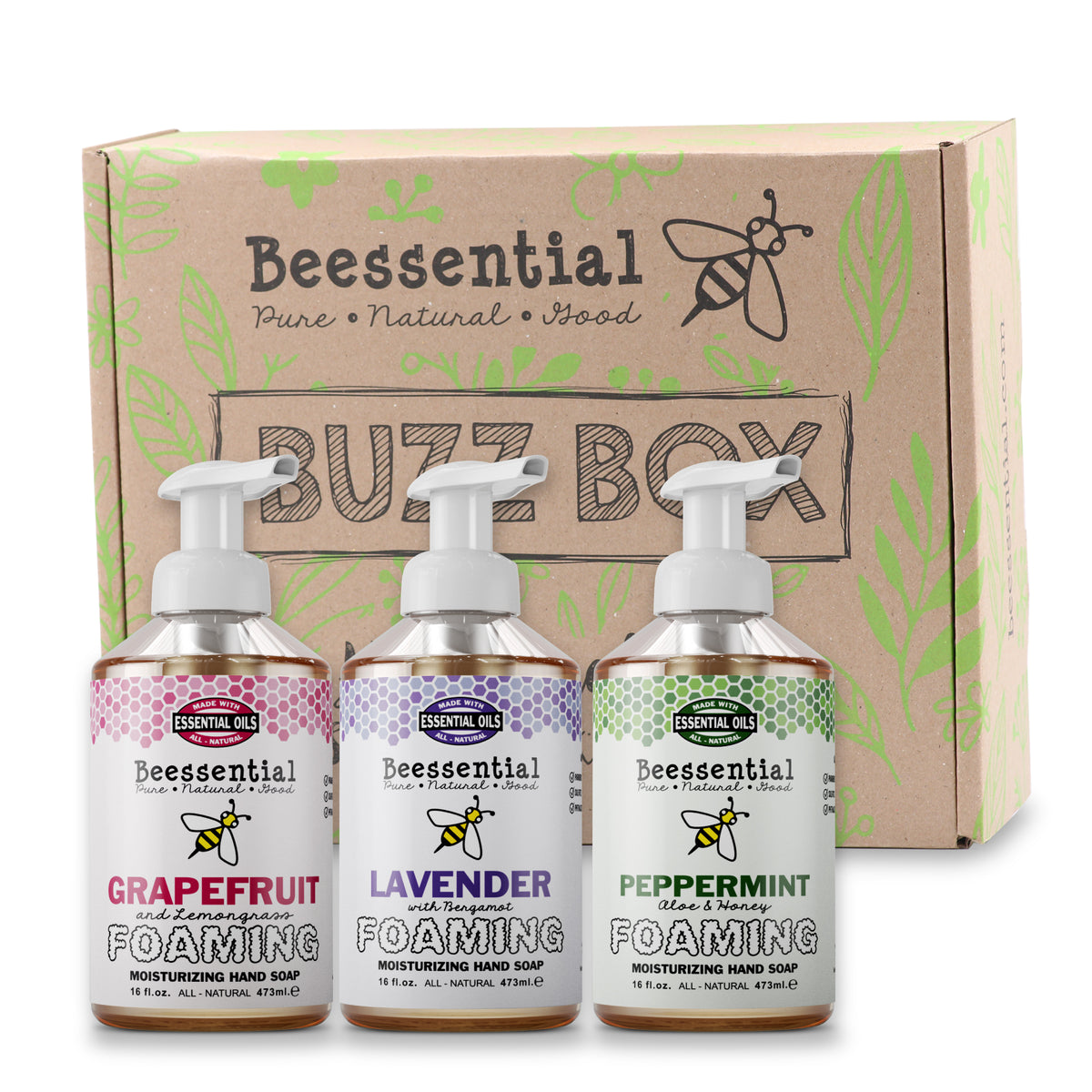 Beessential Foaming Hand Soap Gift Set, Luxurious, moisturizing hand care for soft hands.