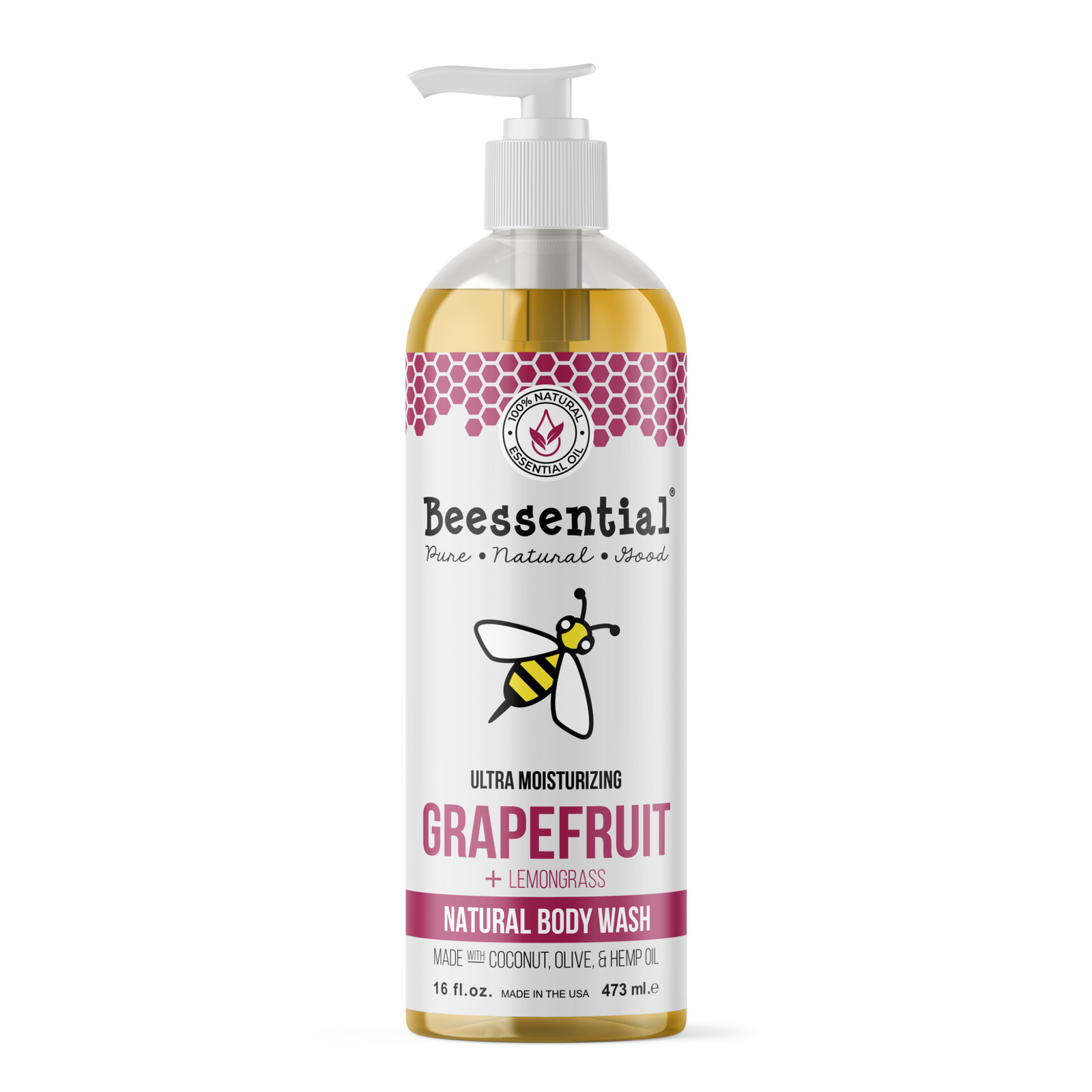 Beessential Grapefruit Body Wash – Gentle, sulfate-free lather with bright grapefruit scent to refresh and hydrate skin.