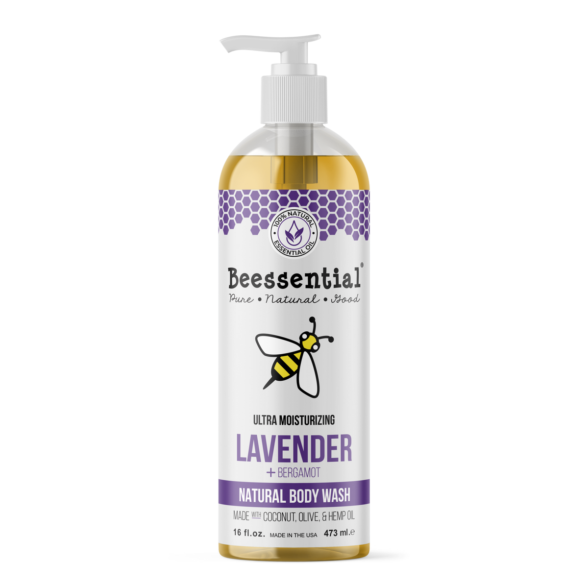 Natural Lavender Body Wash with Hemp Oil