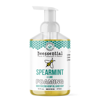 Rich lather of Spearmint Lime Foaming Soap