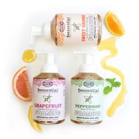 Grouping of Beessential Grapefruit and Lemongrass Foaming Hand Soap bottles for home and office use.
