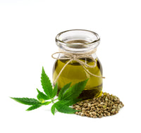 Natural hemp oil in skincare provides moisturizing properties to help soothe and hydrate the skin.