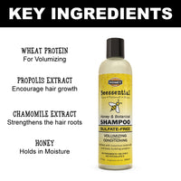 Beessential Honey Botanicals Shampoo – Nourishing, Gentle Formula with Natural Ingredients for Soft, Healthy Hair