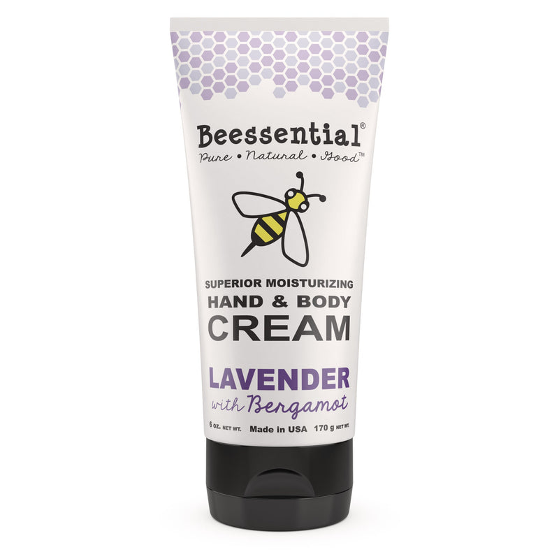 Beessential Lavender Hand Cream with Bergamot, rich in cupuacu butter, propolis, shea butter, and honey for smooth, hydrated hands