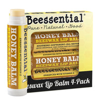 4-Pack Natural Beeswax Honey Lip Balm