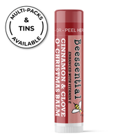 Beessential O'Christmas Balm – Cinnamon and Clove Lip Balm, All-Natural Moisturizing Lip Care for the Holidays