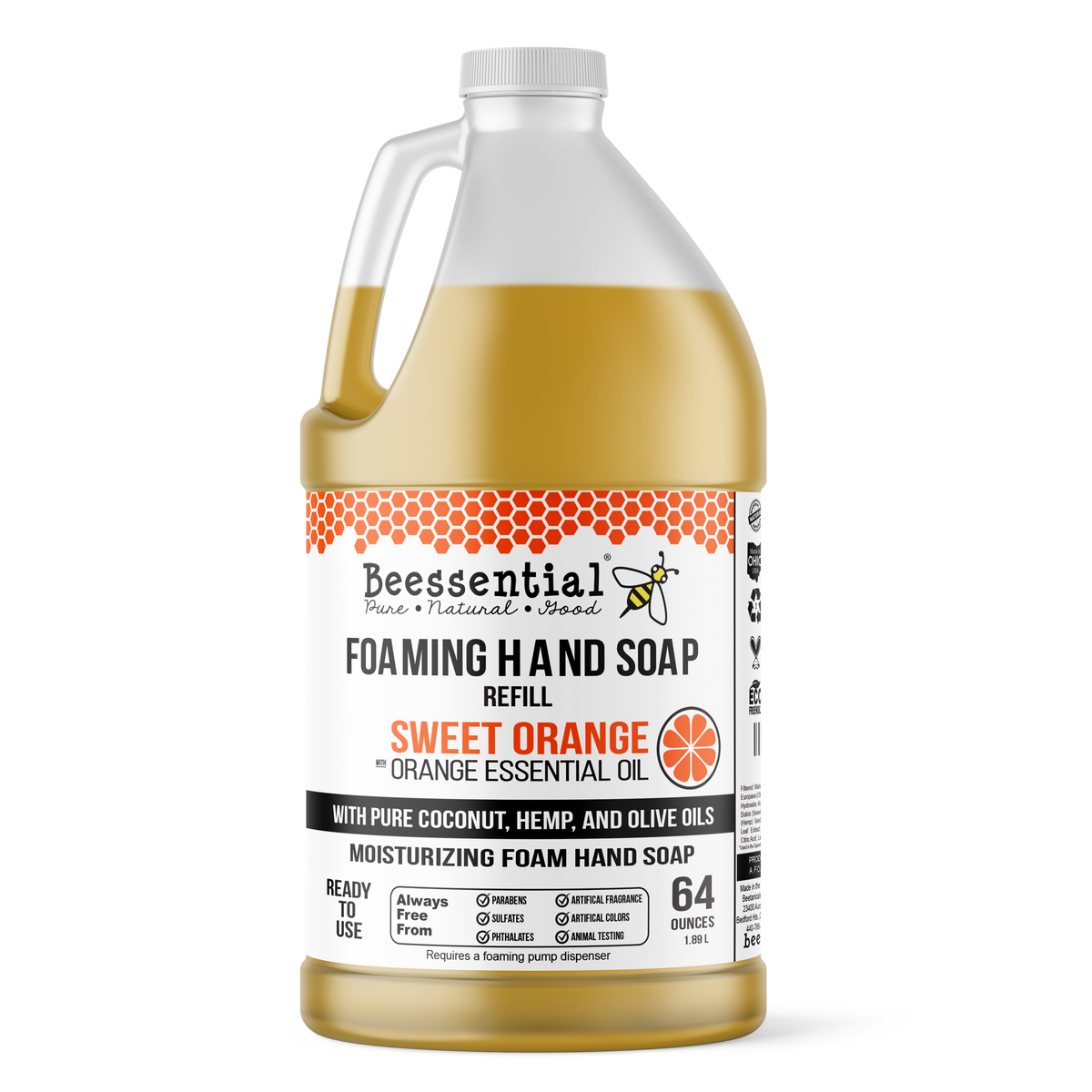Natural ingredients in Sweet Orange Foaming Soap