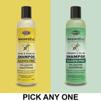 Choose between natural honey shampoo or peppermint tea tree oil shampoo for your gift set.