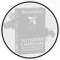 Natural Beessential Activated Charcoal Face Soap bar with detoxifying ingredients