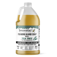 Beessential Tea Tree Oil Foaming Hand Soap gently cleanses with natural ingredients, leaving hands soft and refreshed.