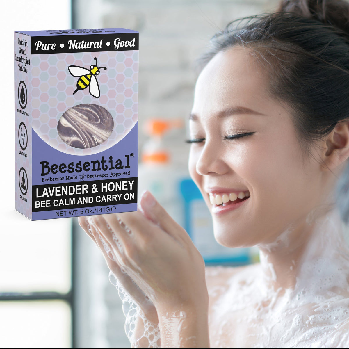 Beessential Handmade Lavender & Honey Soap – Calm, Hydrate & Indulge Naturally - Beessential