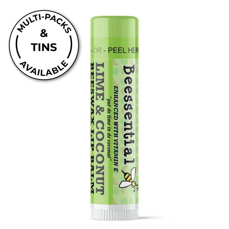 Coconut Lime Lip Balm is a bright tropical beeswax balm that feels sunny, smooth, and easy to wear