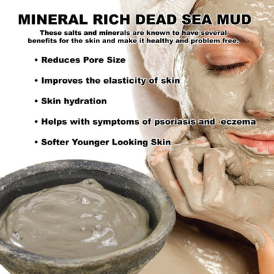 Dead Sea Mud Soap is a mineral-rich natural bar soap for face and body
