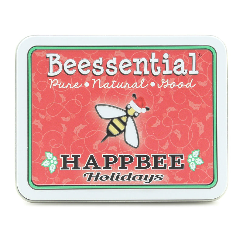 HappBee Holidays Lip Balm Tin – Choose Any 5 Give the gift of soft, happy lips with the Beessential HappBee Holidays Lip Balm Tin