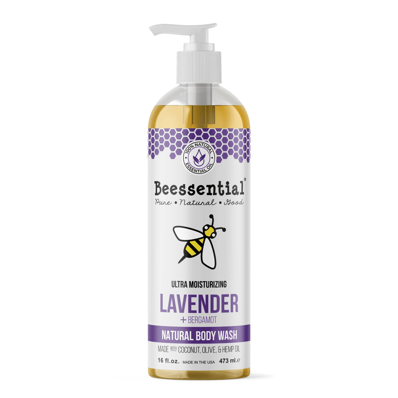 Lavender Bergamot Body Wash is a sulfate-free lavender body wash with a balanced floral-citrus scent