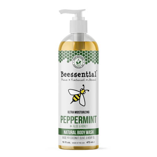 Peppermint Body Wash with All Natural Essential Oils - Beessential