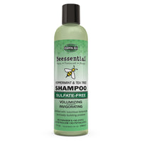 Sulfate-free Tea Tree and Mint Shampoo bottle with clean white background