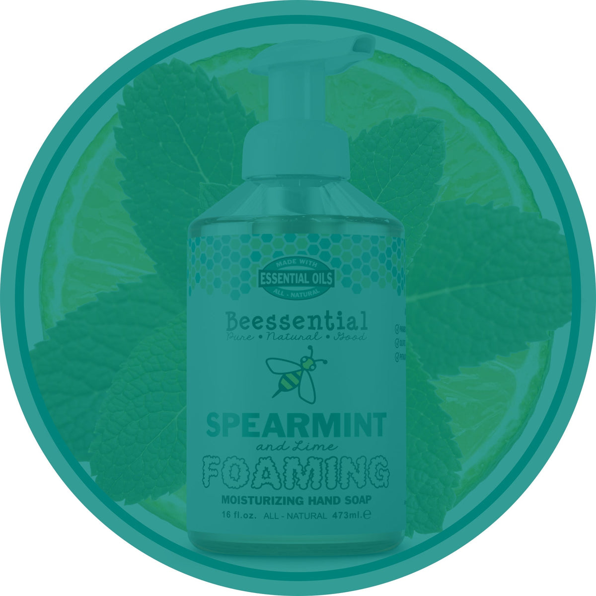 Spearmint Lime Foaming Soap - Beessential