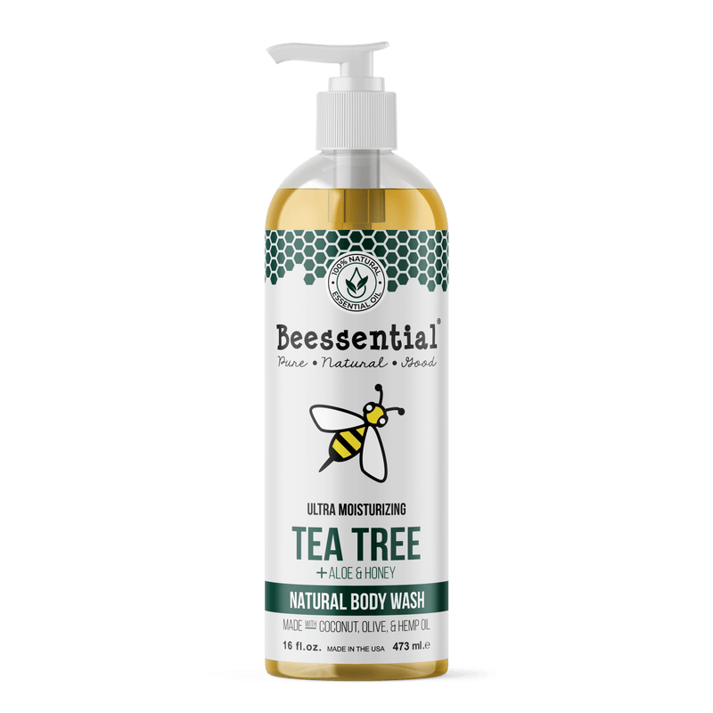 Tea Tree Body Wash is a natural body wash made with tea tree essential oil, honey, aloe, and nourishing plant-based oils