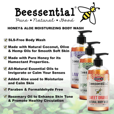 Tea Tree Body Wash | Natural Antibacterial for Acne - Prone Skin - Beessential