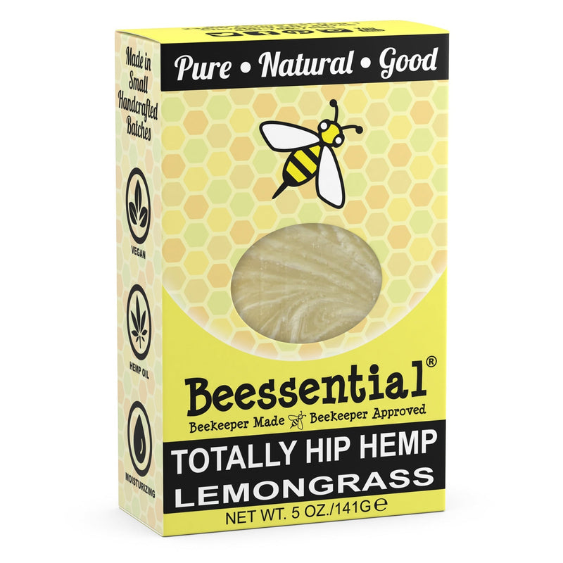 Hemp and Lemongrass Bar Soap is a bright, fresh natural soap made with hemp seed oil and lemongrass scent